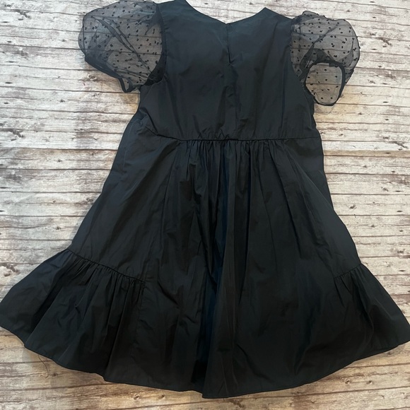 Black Zara dress with mesh sleeves - Picture 4 of 4